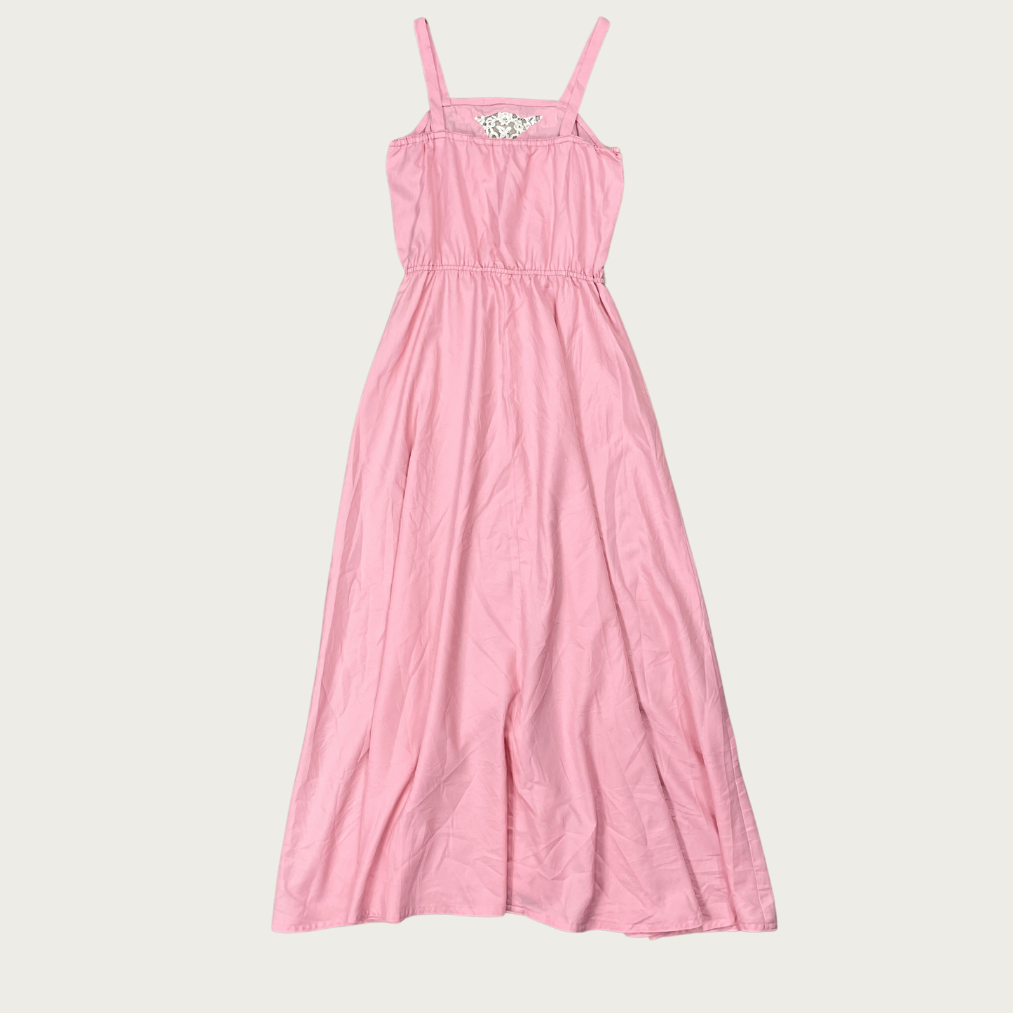 (M) Pink Lace Panel Vintage Maxi Dress