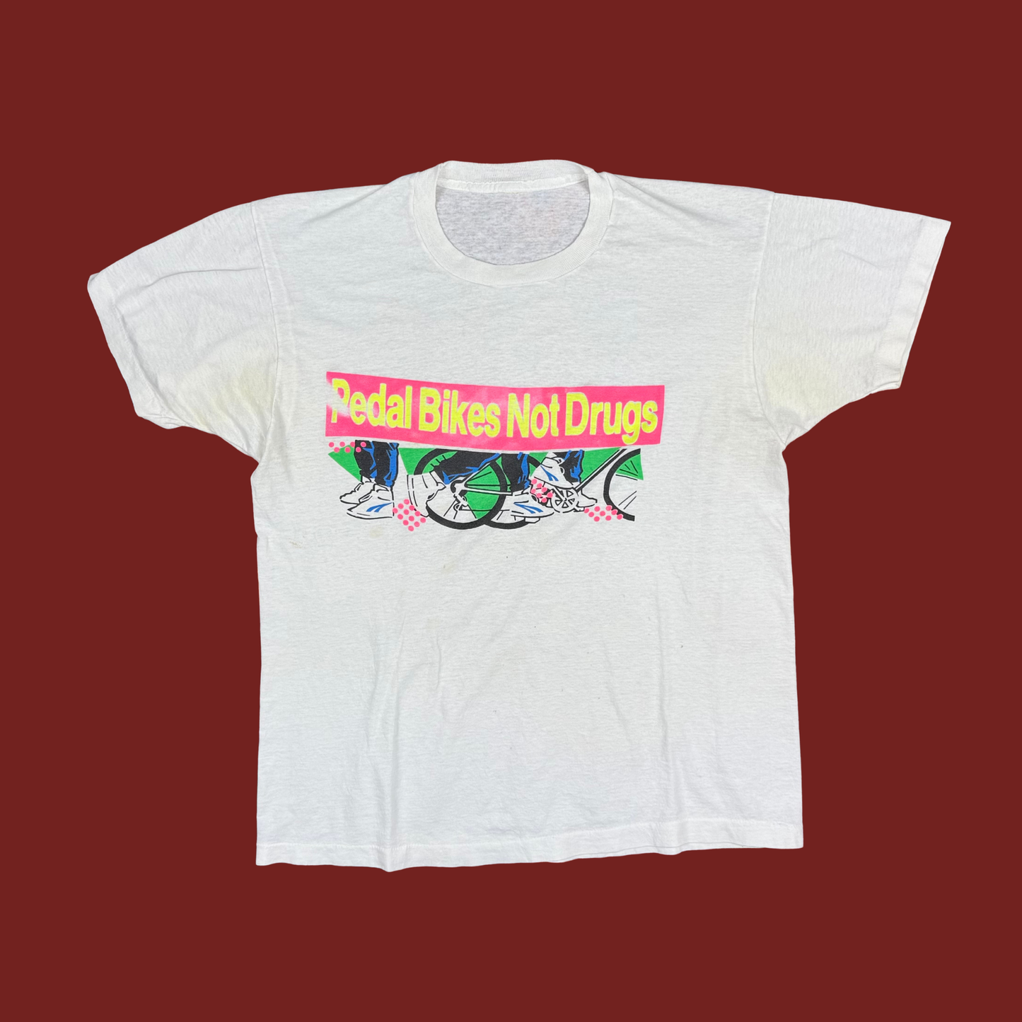 (L) 80s/90s Pedal Bikes Not Drugs Tee