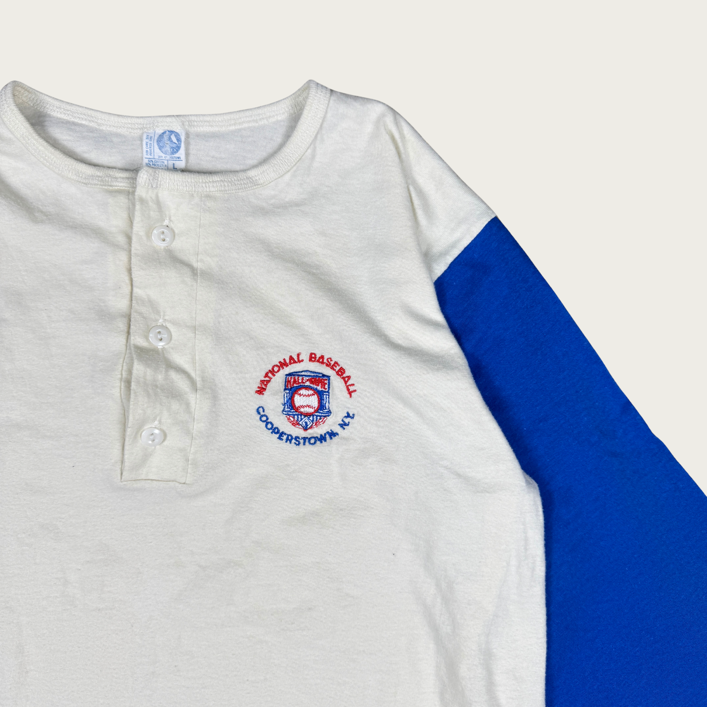 (M/L) 70s/80s National Baseball Fall of Fame Cooperstown Henley Tee
