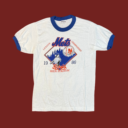 (S/M) 1986 NY Mets Ringer Tee