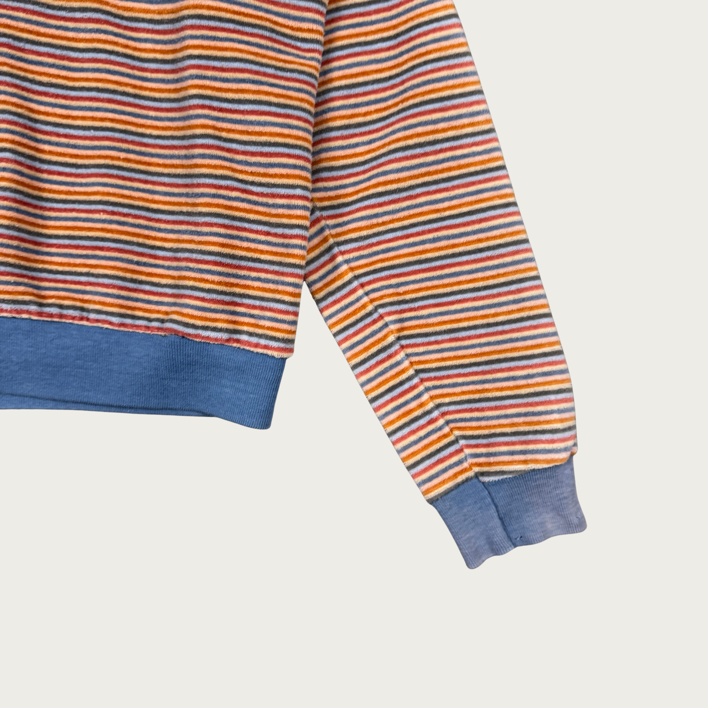 (S) 70s/80s Multicolor Striped Velour Sweatshirt