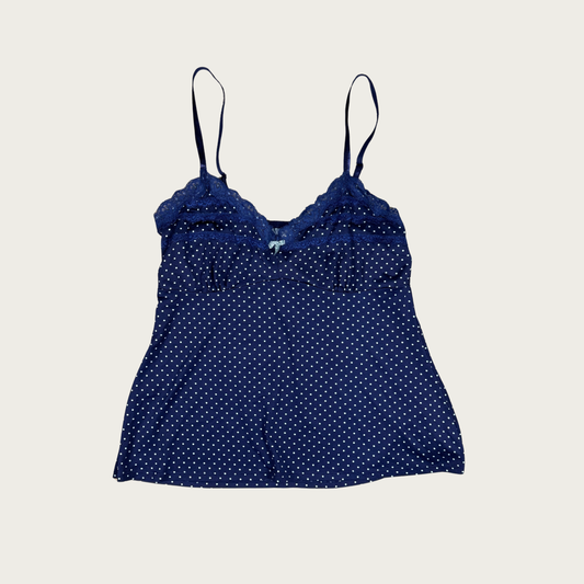 (M) Navy Blue Polka Dot Cami