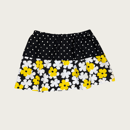 (M) Custom Reworked Vintage Polka Dot/Floral Mini Skirt