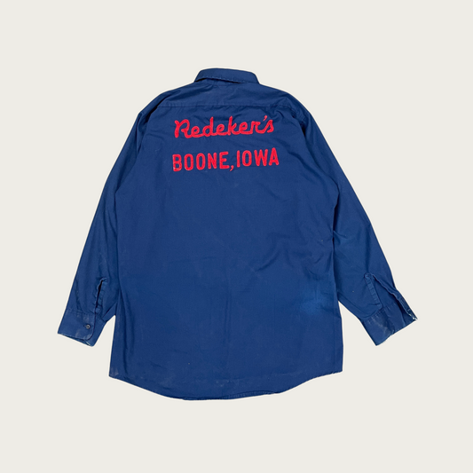 (L) Redeker's Boone Iowa Embroidered Button Up Shirt