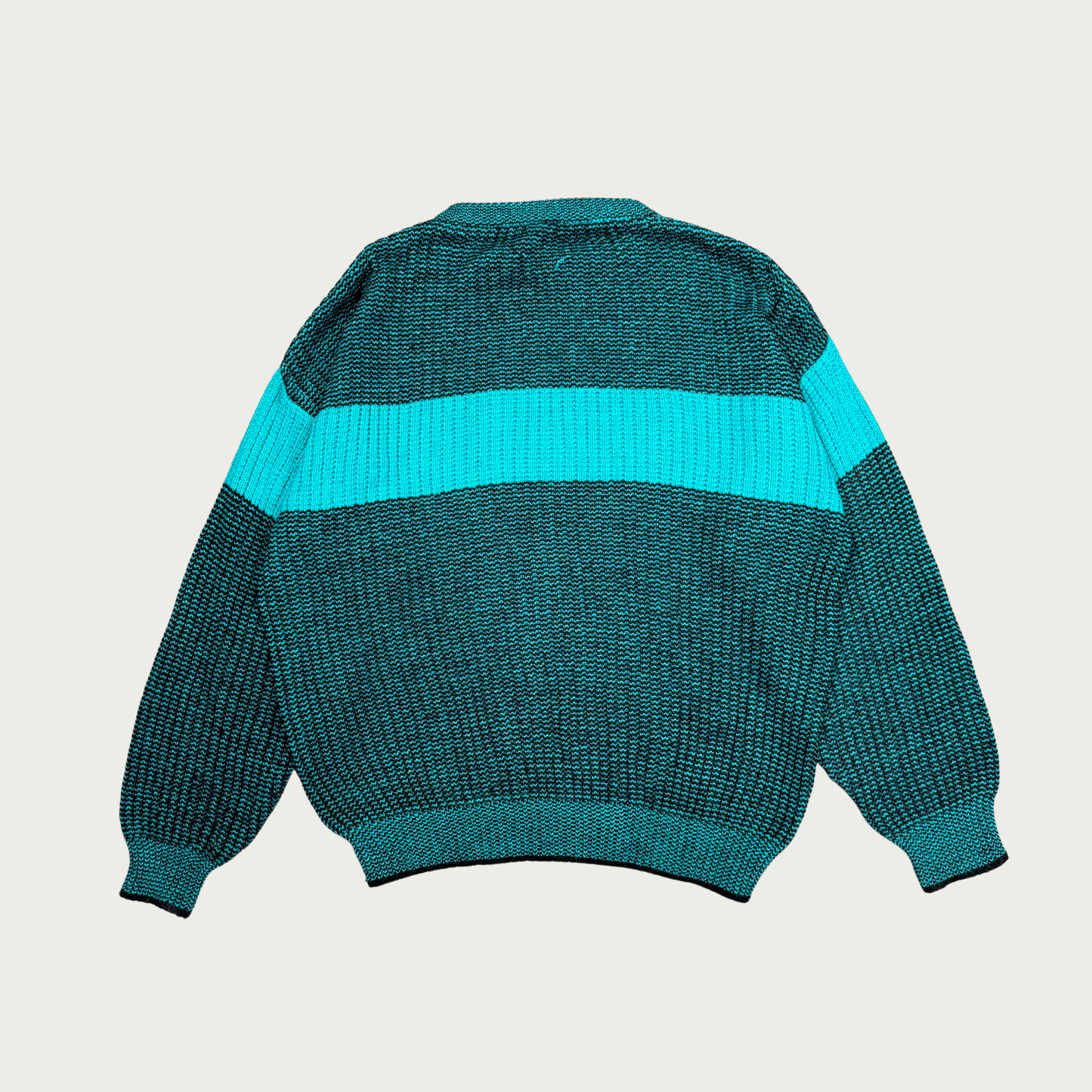 (M) Teal Stripe Sweater