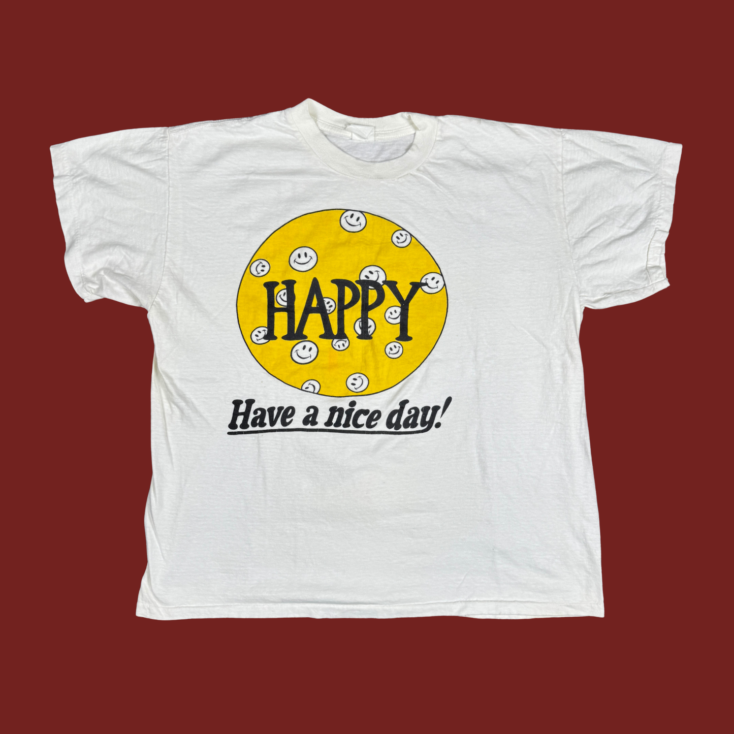 (XL) 70s/80s Happy "Have a Nice Day!" Tee