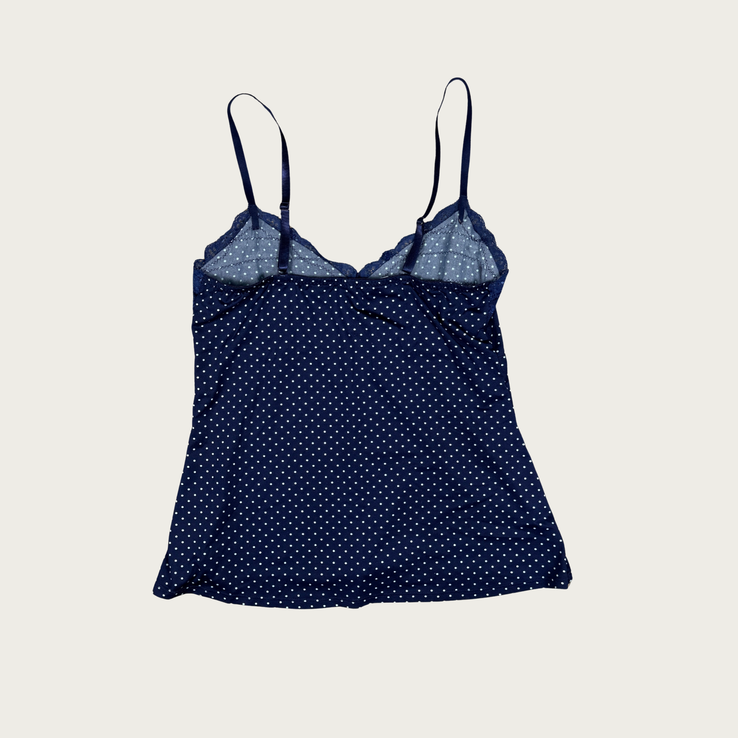 (M) Navy Blue Polka Dot Cami