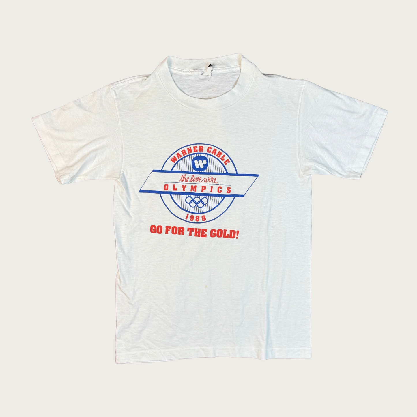 (S) 1988 Warner Cable Live Wire Olympics Tee