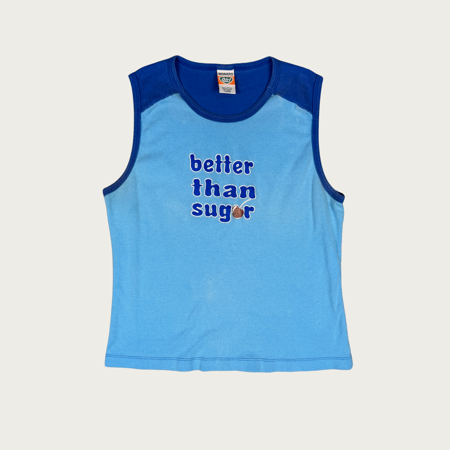 (L) 90s/Y2K "Better Than Sugar" Muscle Tee