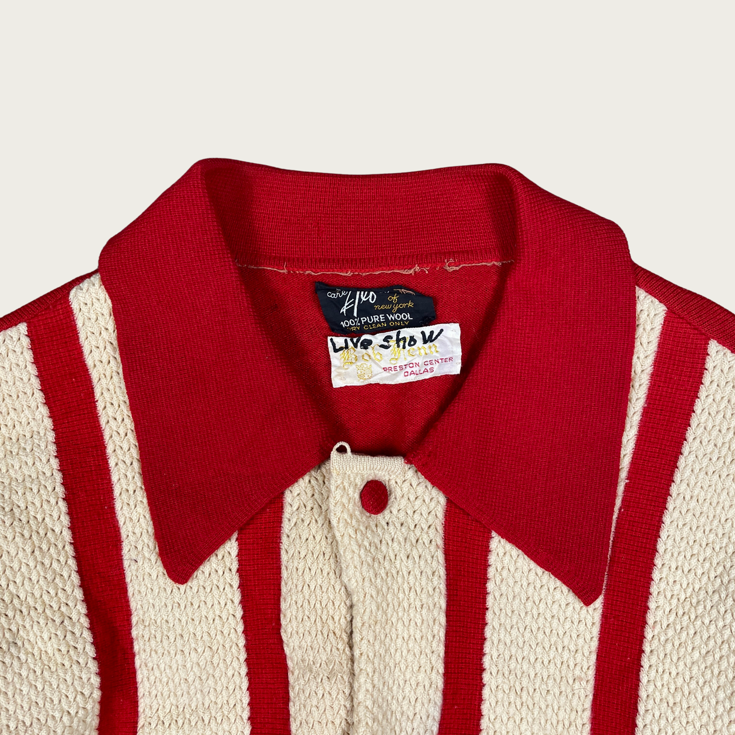 (M) 70s Lenny Lone Wolf Live Show Striped Cardigan