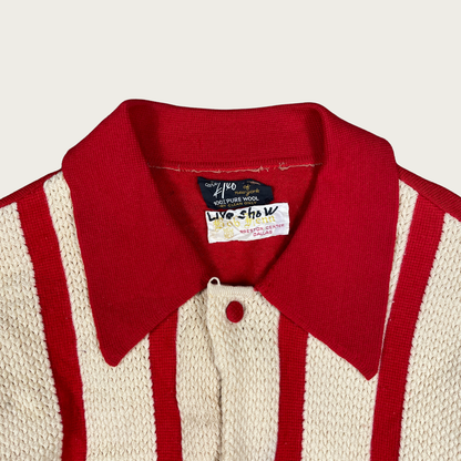 (M) 70s Lenny Lone Wolf Live Show Striped Cardigan