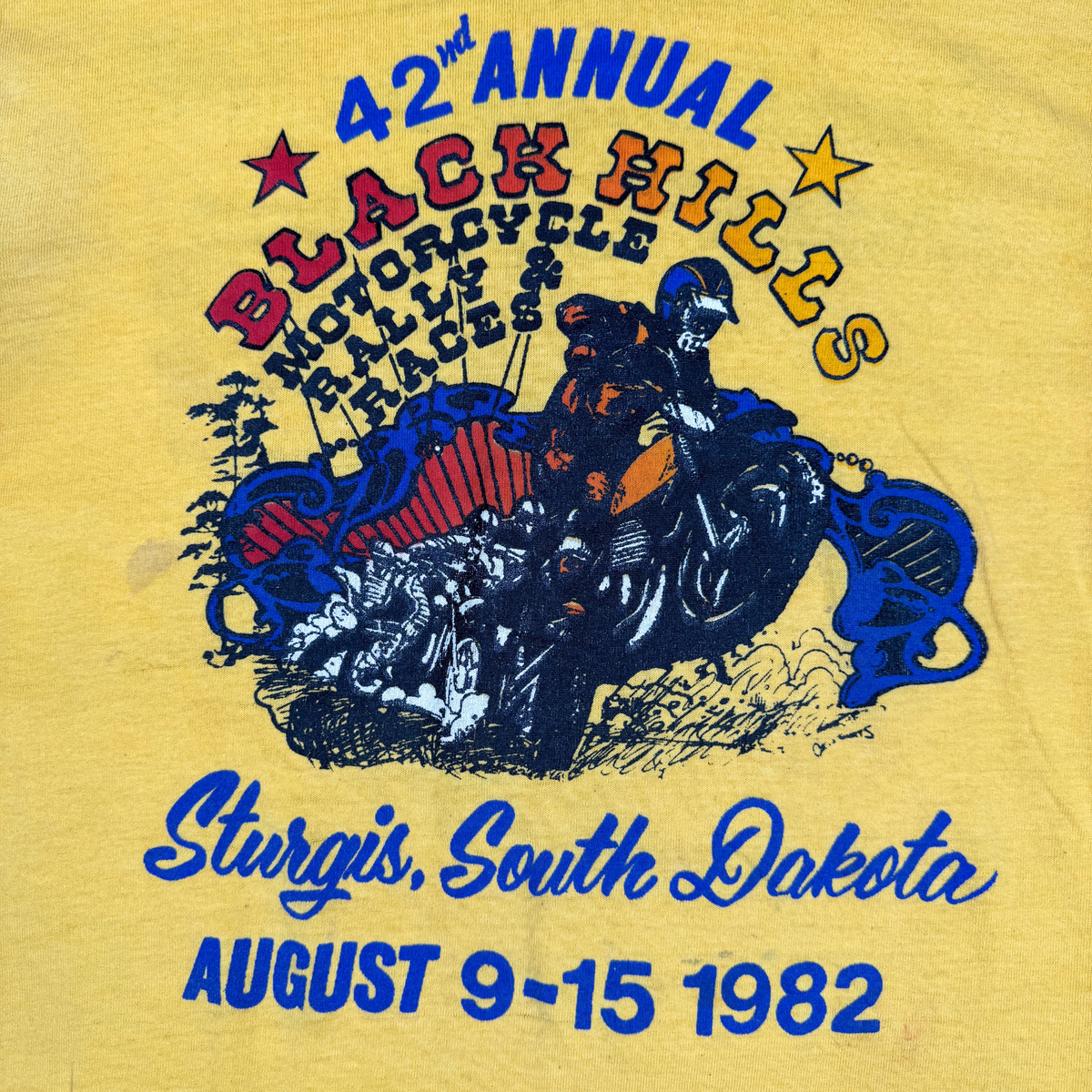 (XL) 1982 Sturgis Black Hills Motorcycle Rally Tee