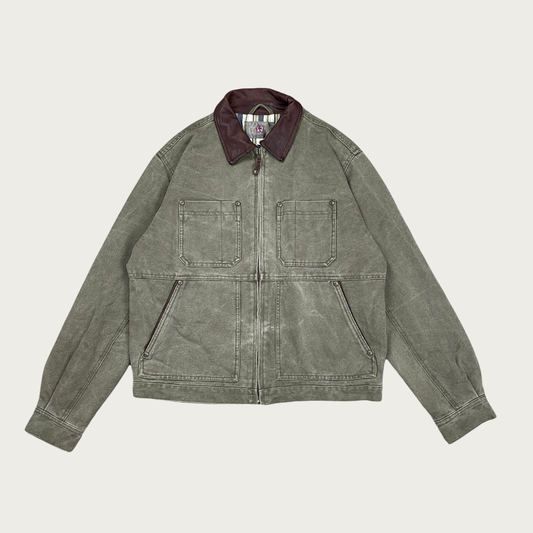 (S) Olive Green Workwear Jacket