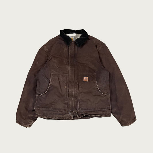 (M) Brown Collared Carhartt Jacket