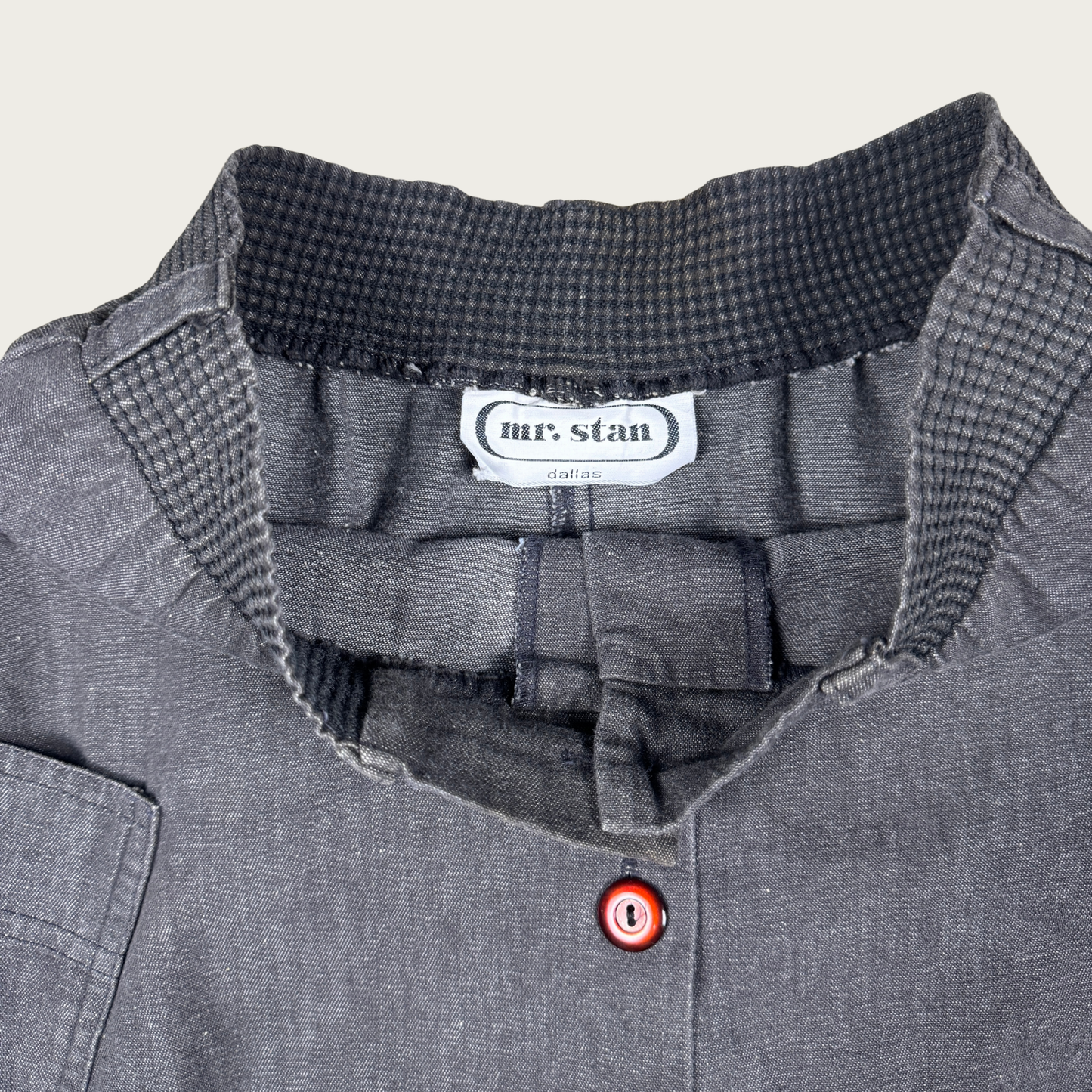 (S) 70s/80s Gray Denim Button Skirt