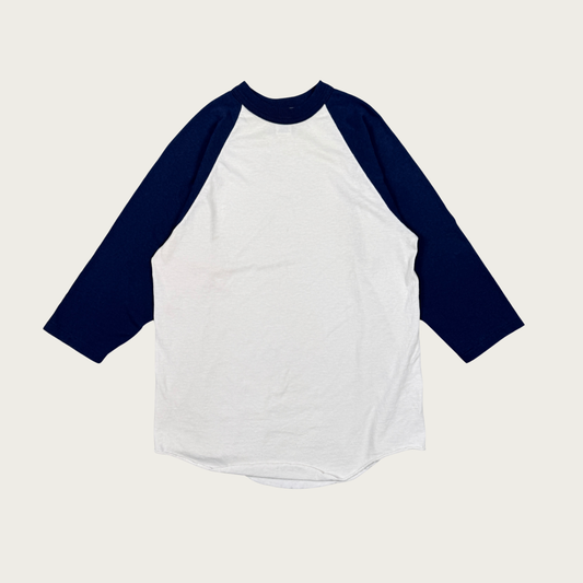(M/L) Navy/White Raglan Baseball Tee