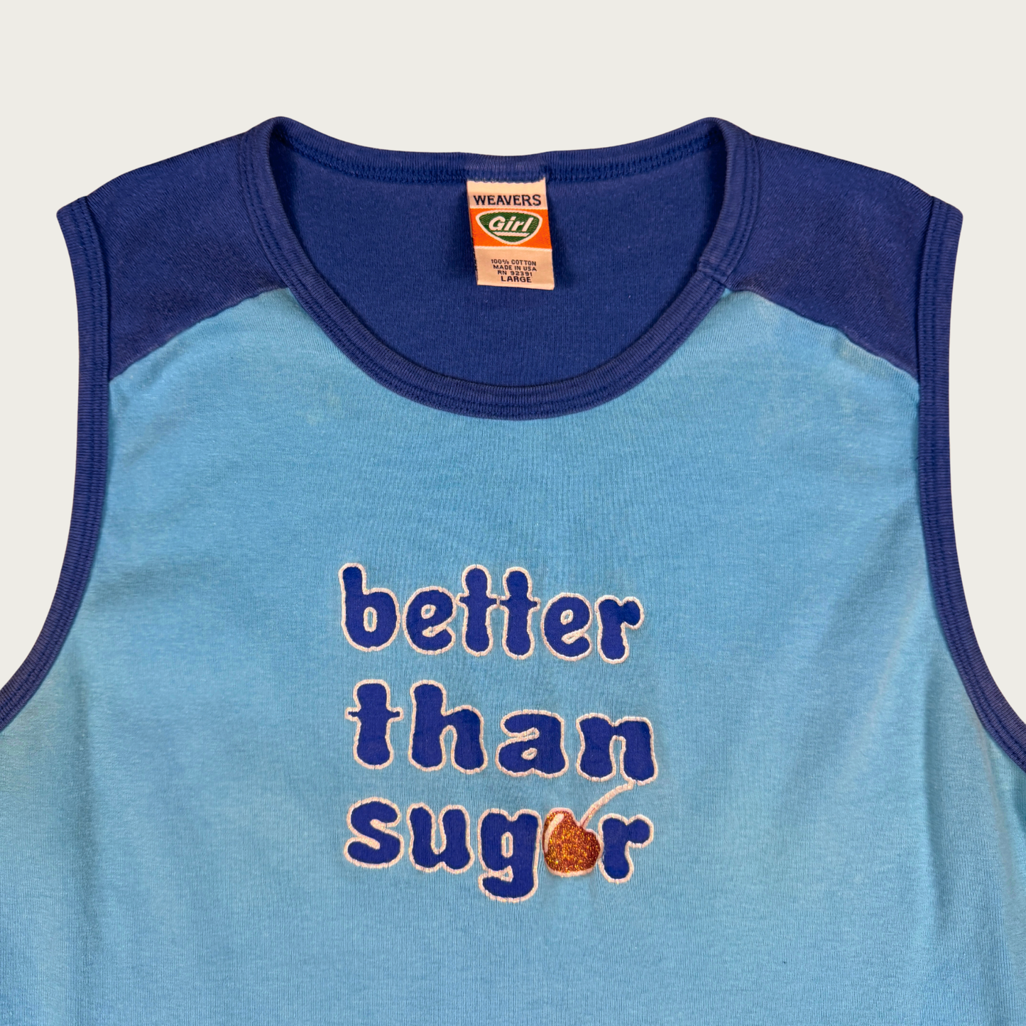 (L) 90s/Y2K "Better Than Sugar" Muscle Tee