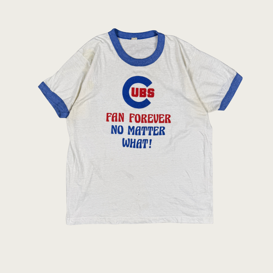 (M/L) 70s/80s Cubs Fan Ringer Tee