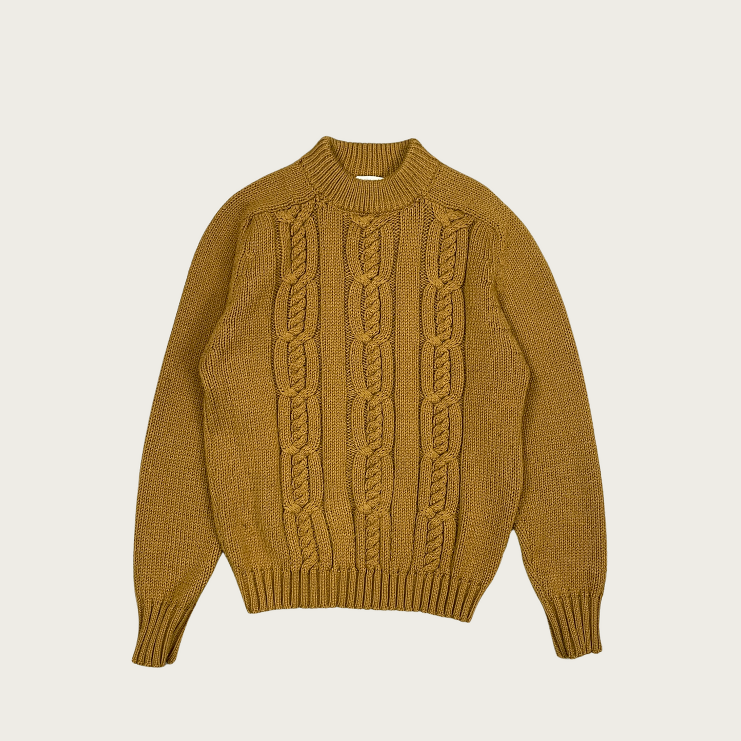 (L) Mustard Mock Neck Sweater