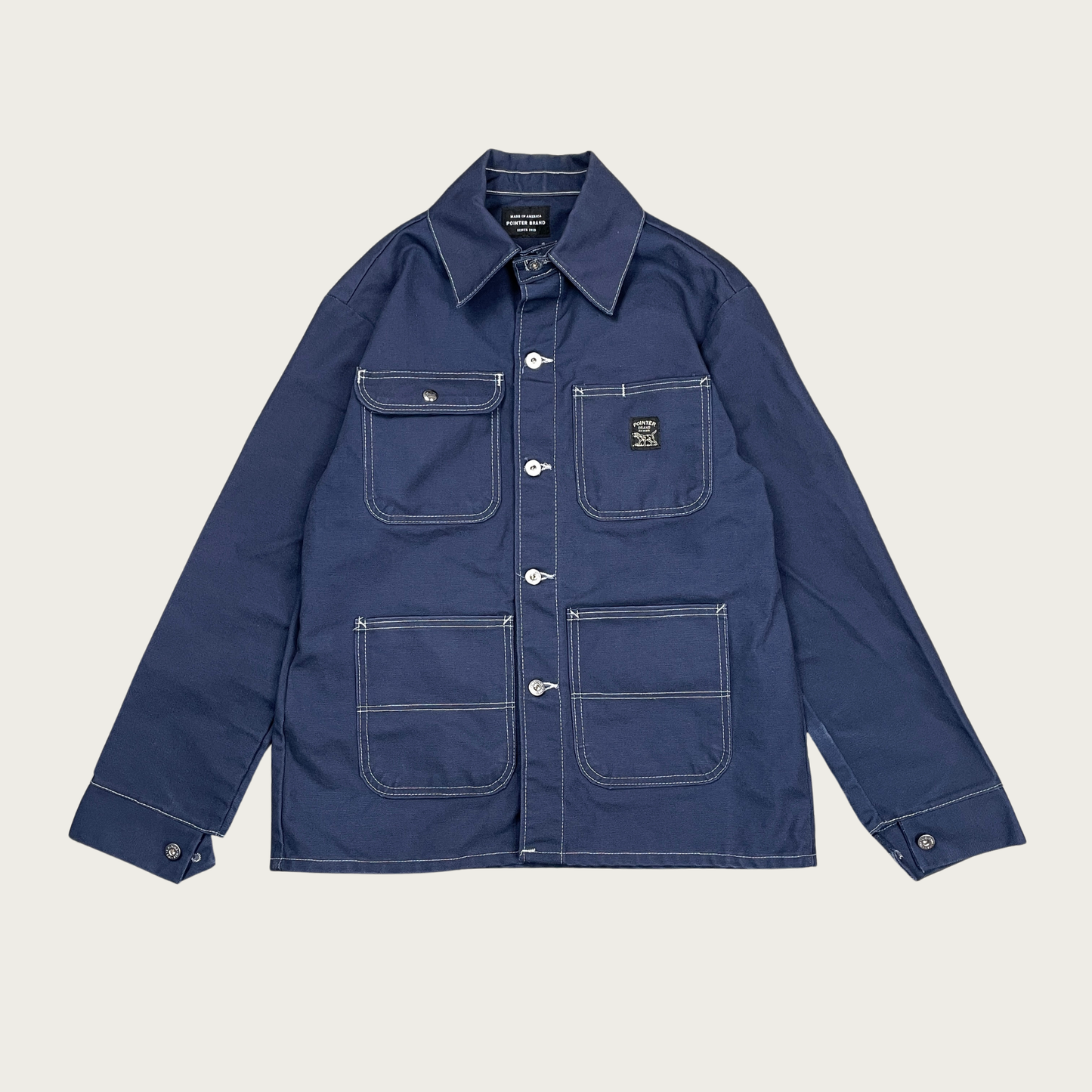 (L) Pointer Brand Navy Blue Chore Coat