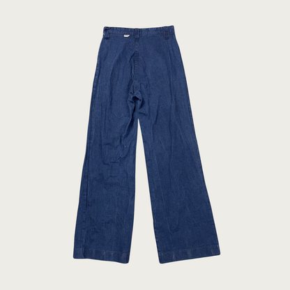 (26") 70s Dark Wash Denim Bell Bottoms