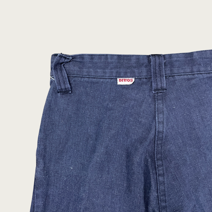 (26") 70s Dark Wash Denim Bell Bottoms