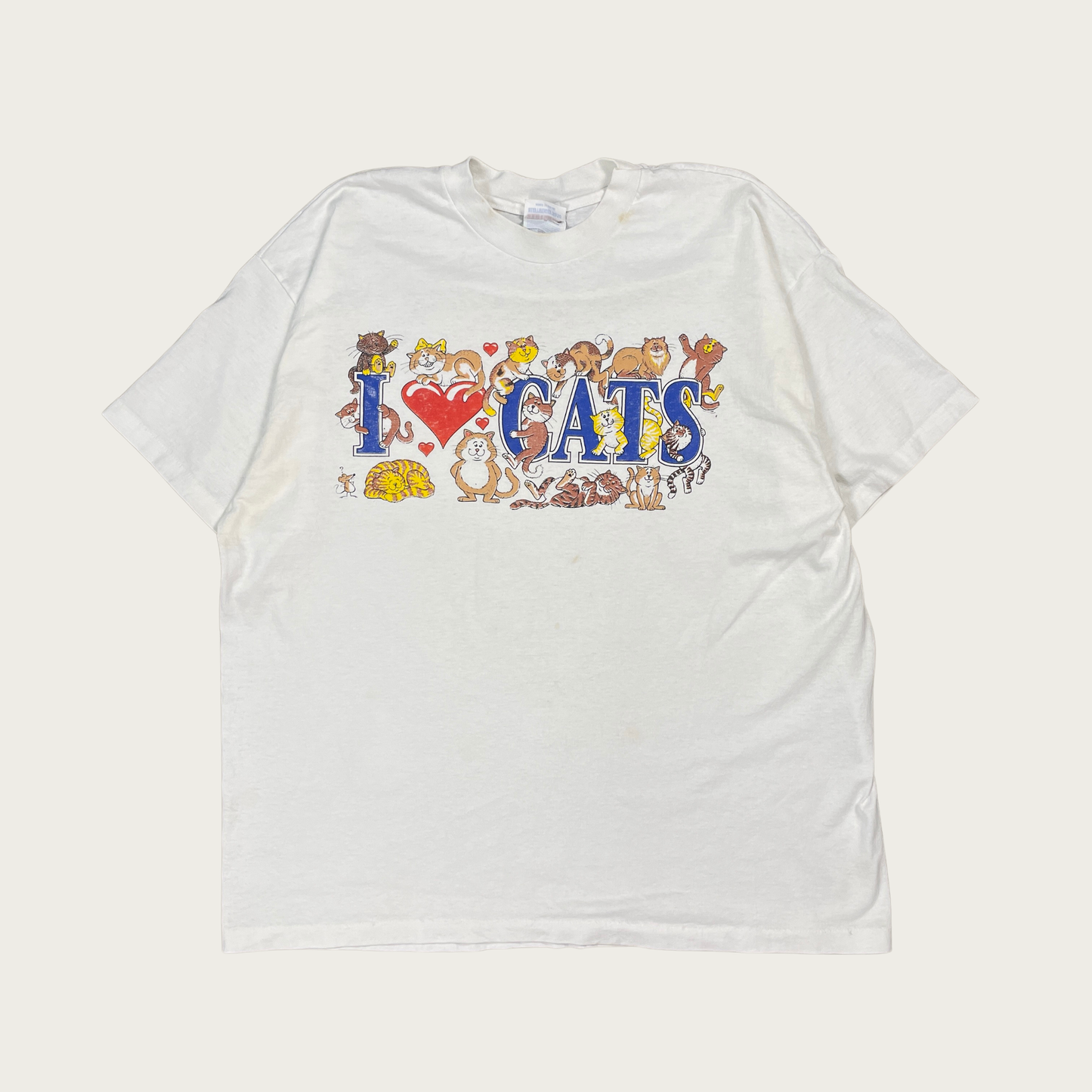 (XL) I Love Cats Vintage Tee