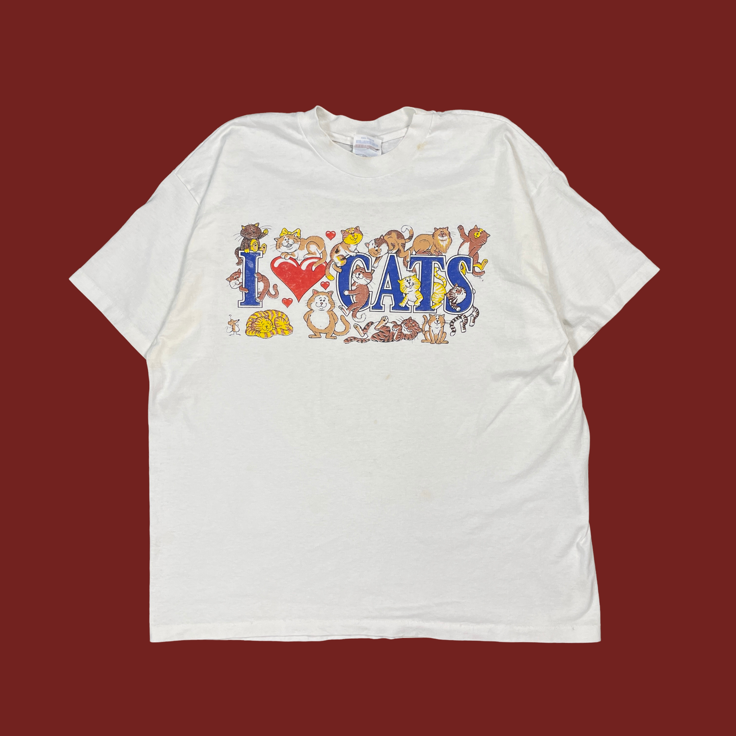 (XL) I Love Cats Vintage Tee