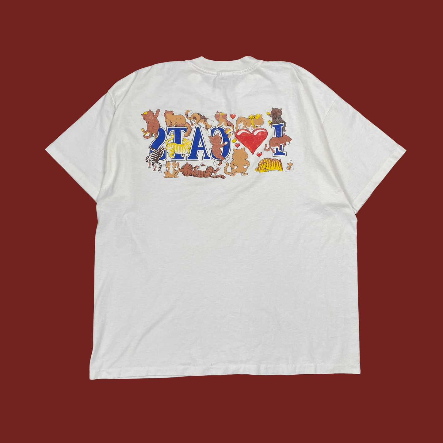 (XL) I Love Cats Vintage Tee
