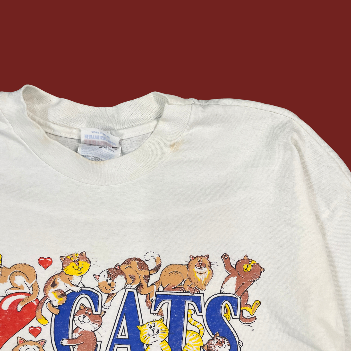 (XL) I Love Cats Vintage Tee