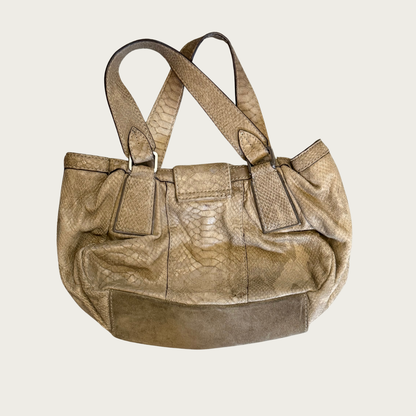 Calvin Klein Snakeskin Embossed Leather Bag