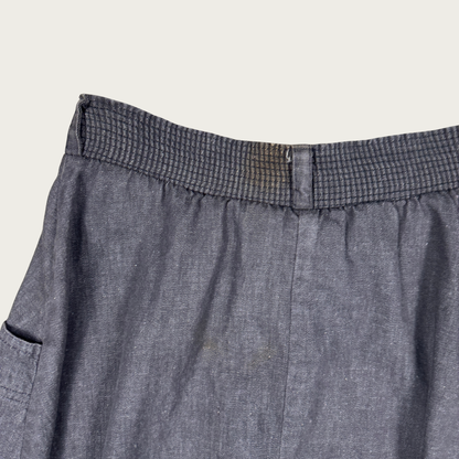 (S) 70s/80s Gray Denim Button Skirt