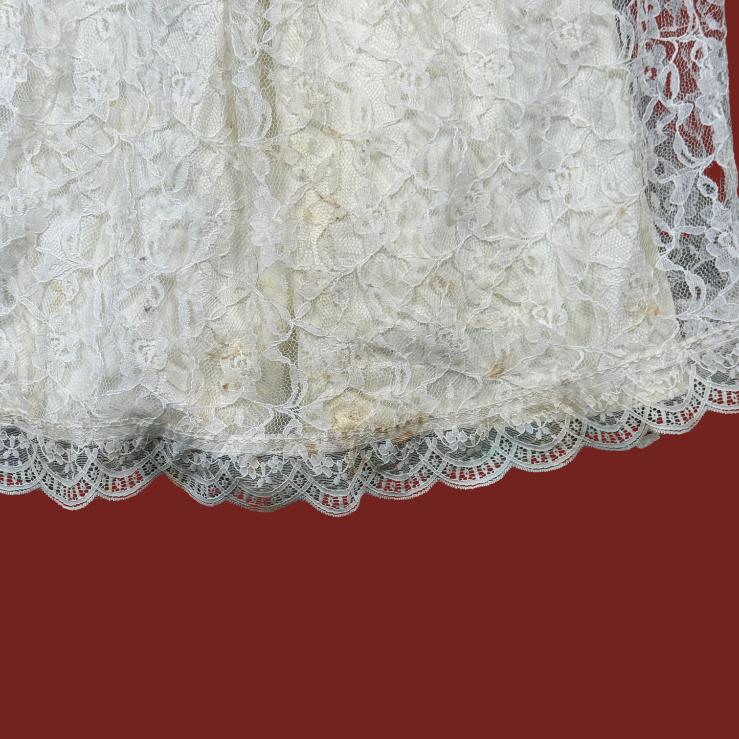 (S) 80s Gunne Sax White Lace Midi Dress