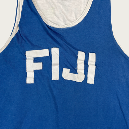 (L) Fiji Stitched Lettering Layered Tank Top