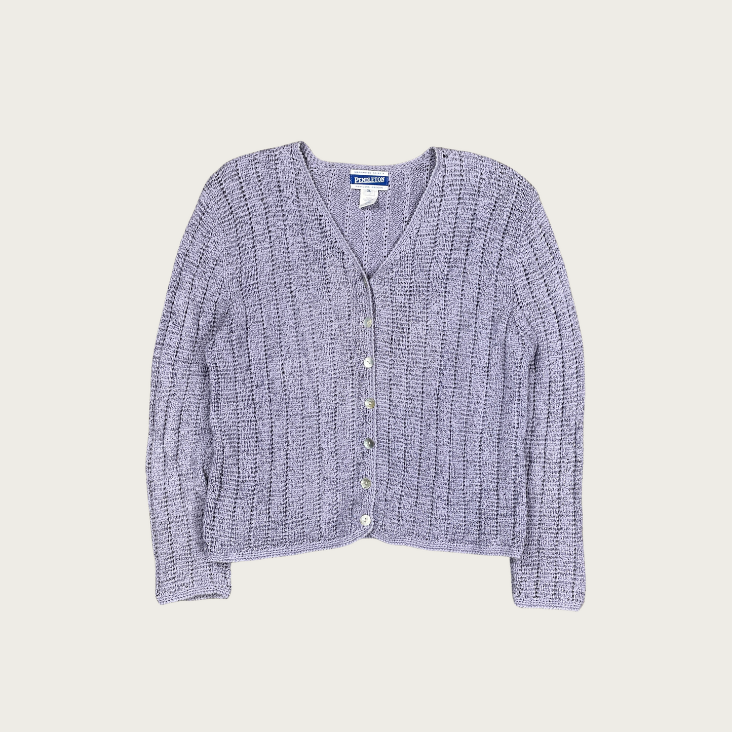 (XL) Purple Stretch Knit Cardigan