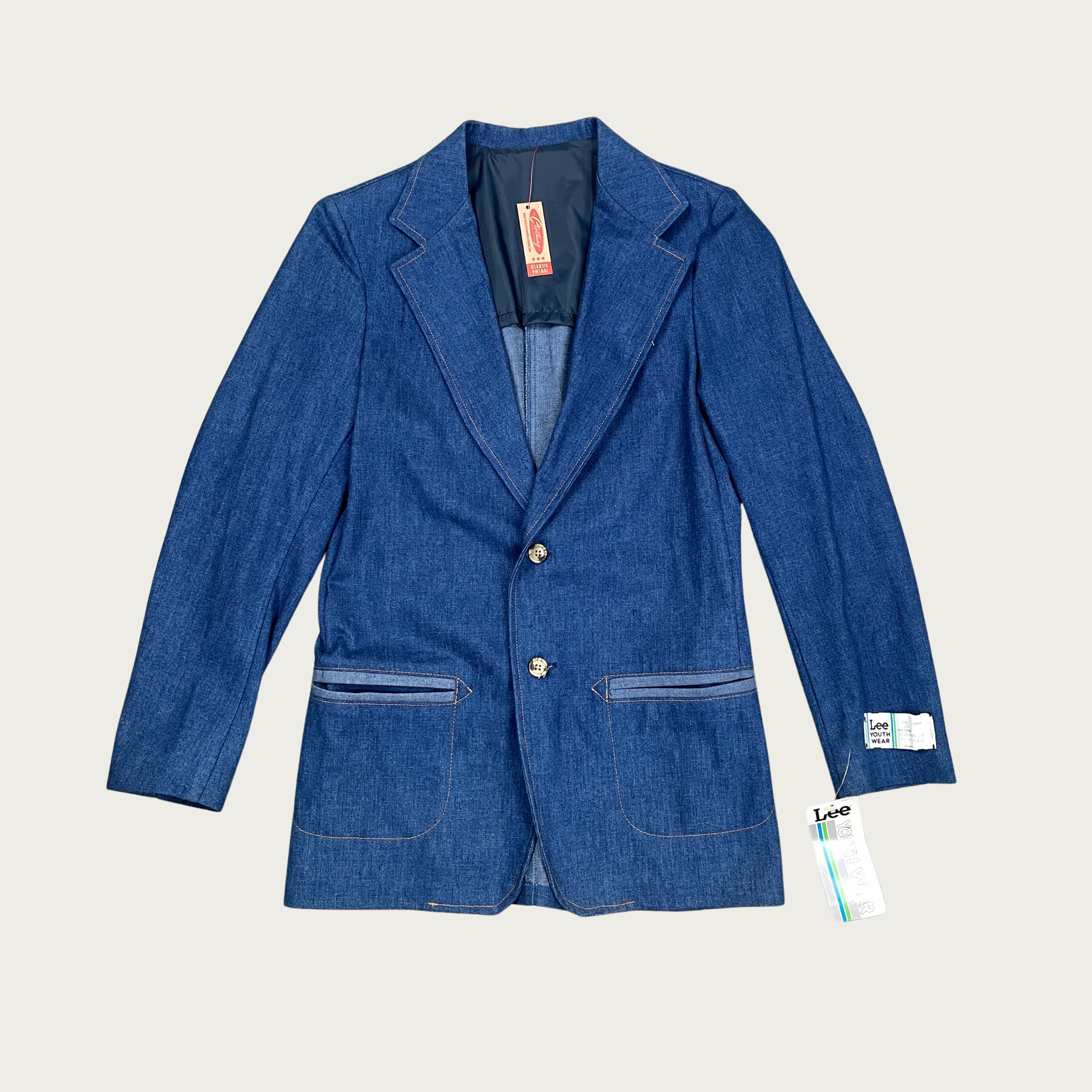 S) 70s Deadstock Lee Denim Blazer – The Clothing Warehouse