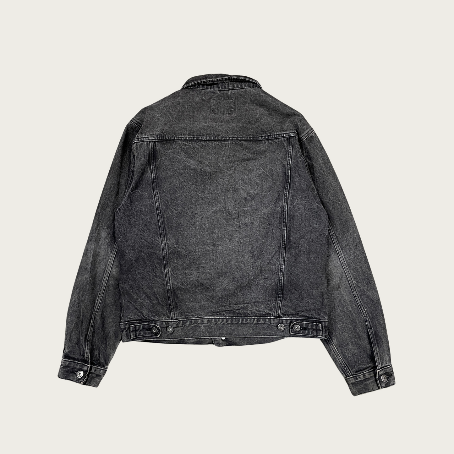 (M) Wrangler Black Denim Jacket