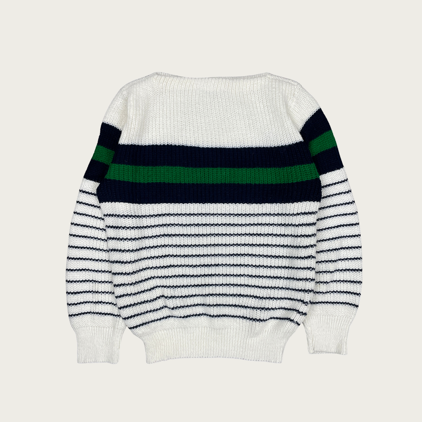 (M) Boatneck Striped Sweater