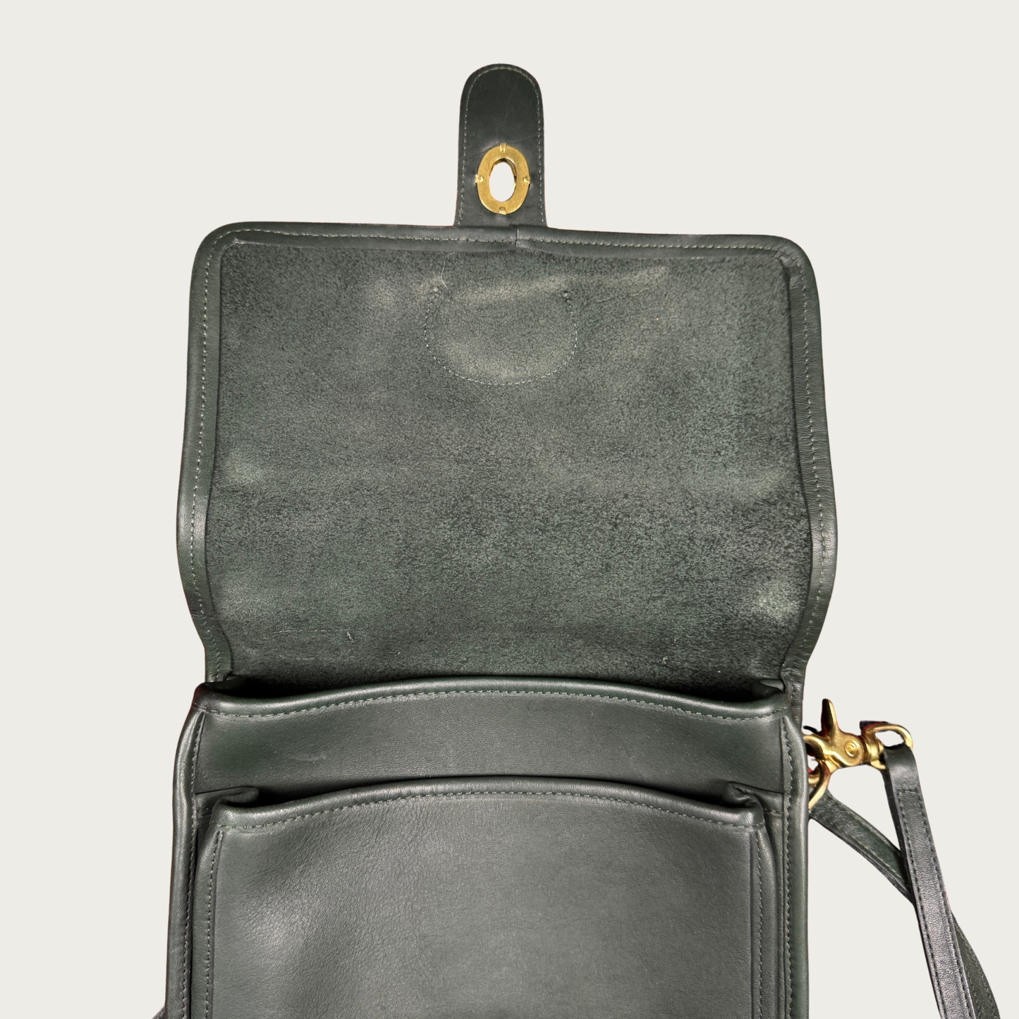 Vintage Coach Green Station Bag