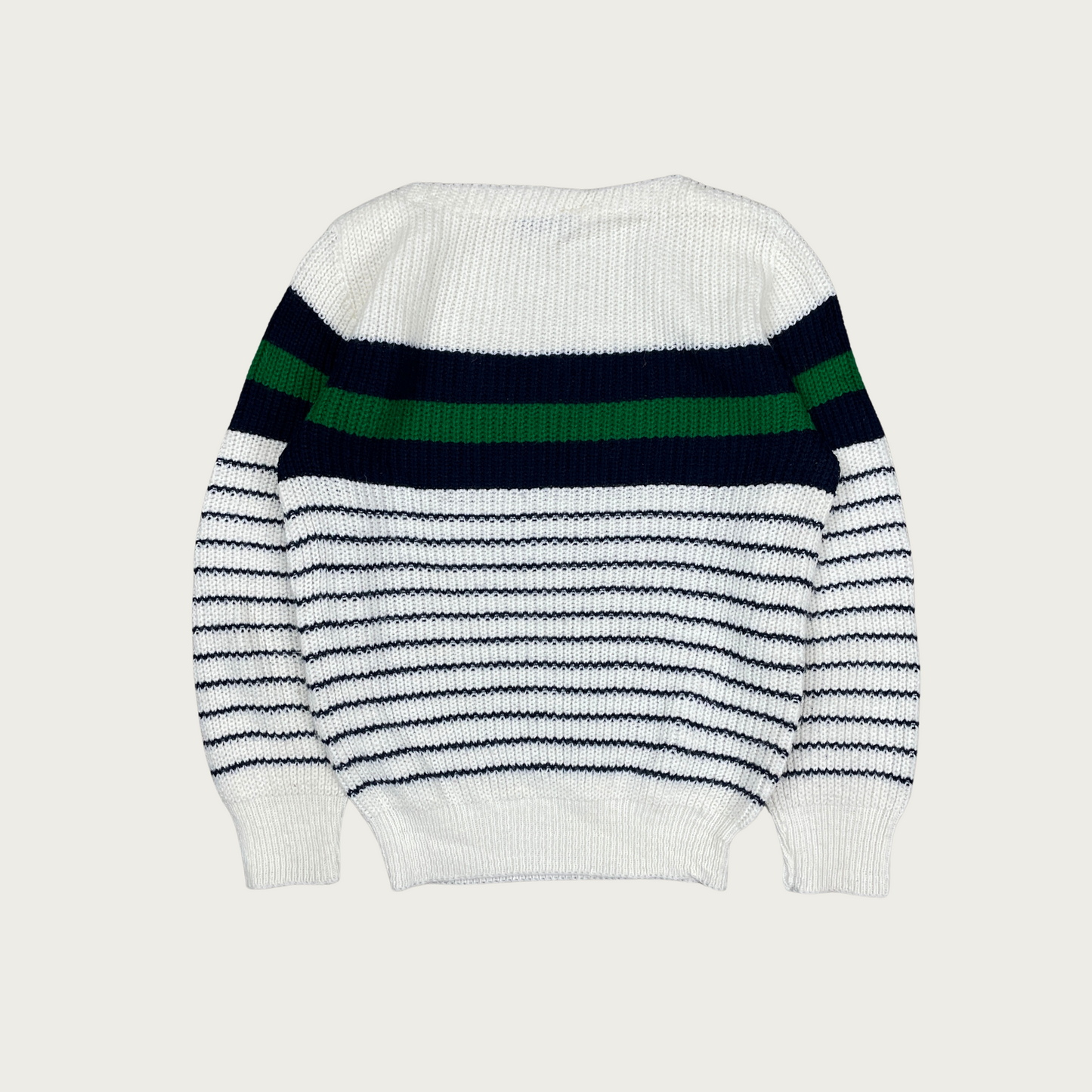 (M) Boatneck Striped Sweater