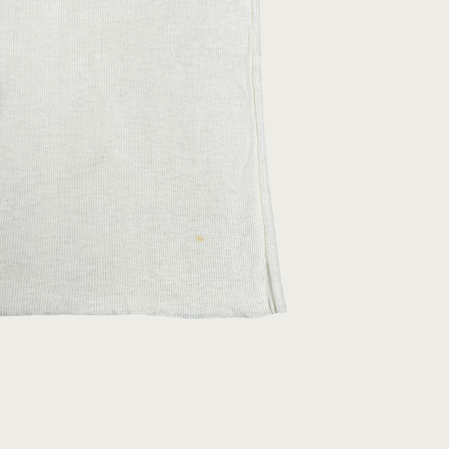 (S) Button Shoulder Cream Knit Baby Tee