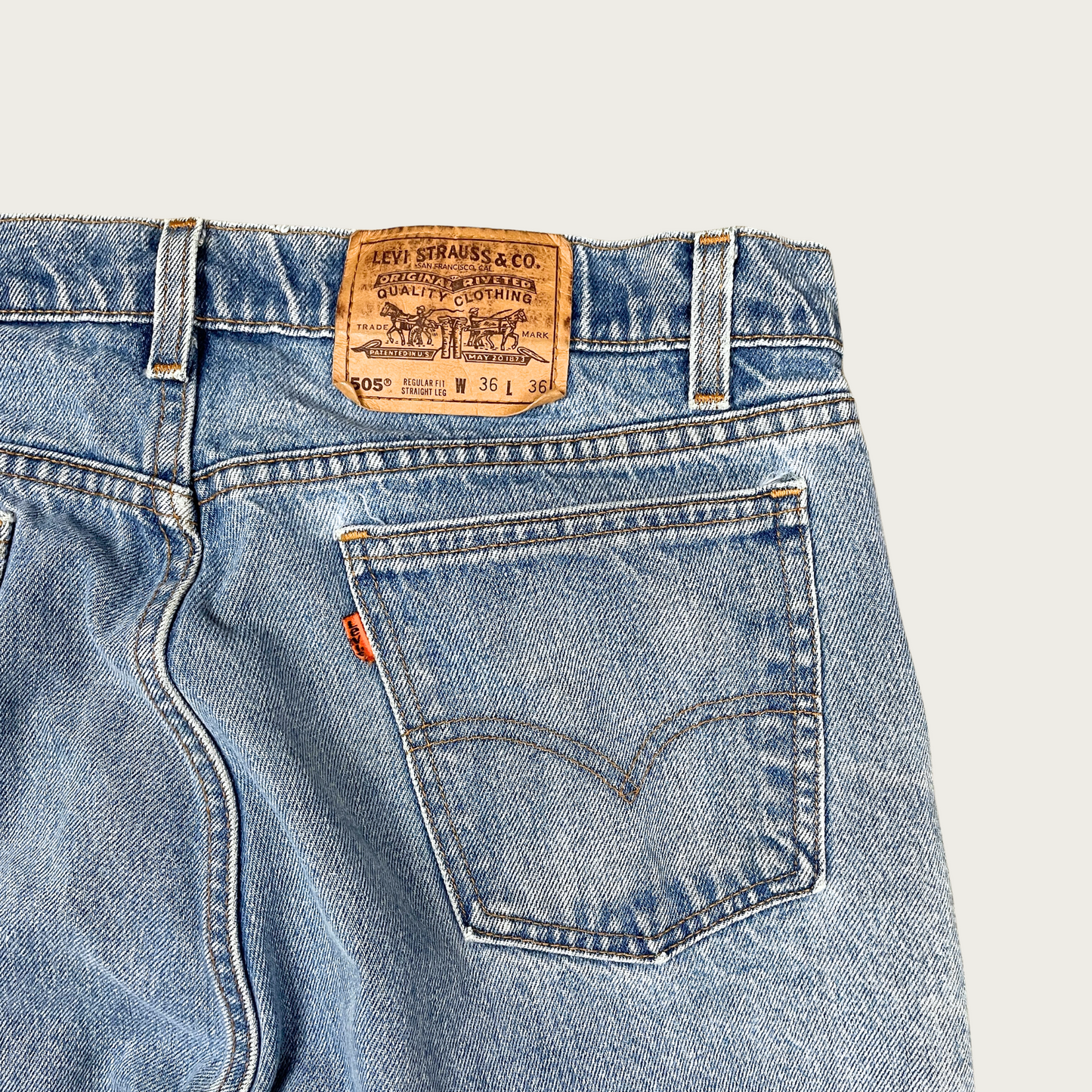 (36x36") Orange Tab Levi's 505 Jeans