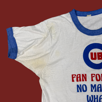 (M/L) 70s/80s Cubs Fan Ringer Tee