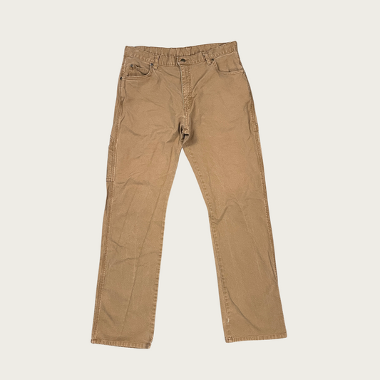 (33x33.5") Tan Dickies Carpenter Pants