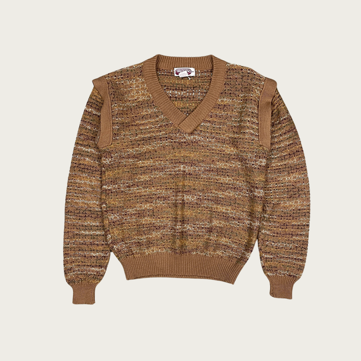 (M) Brown Boucle Knit Sweater