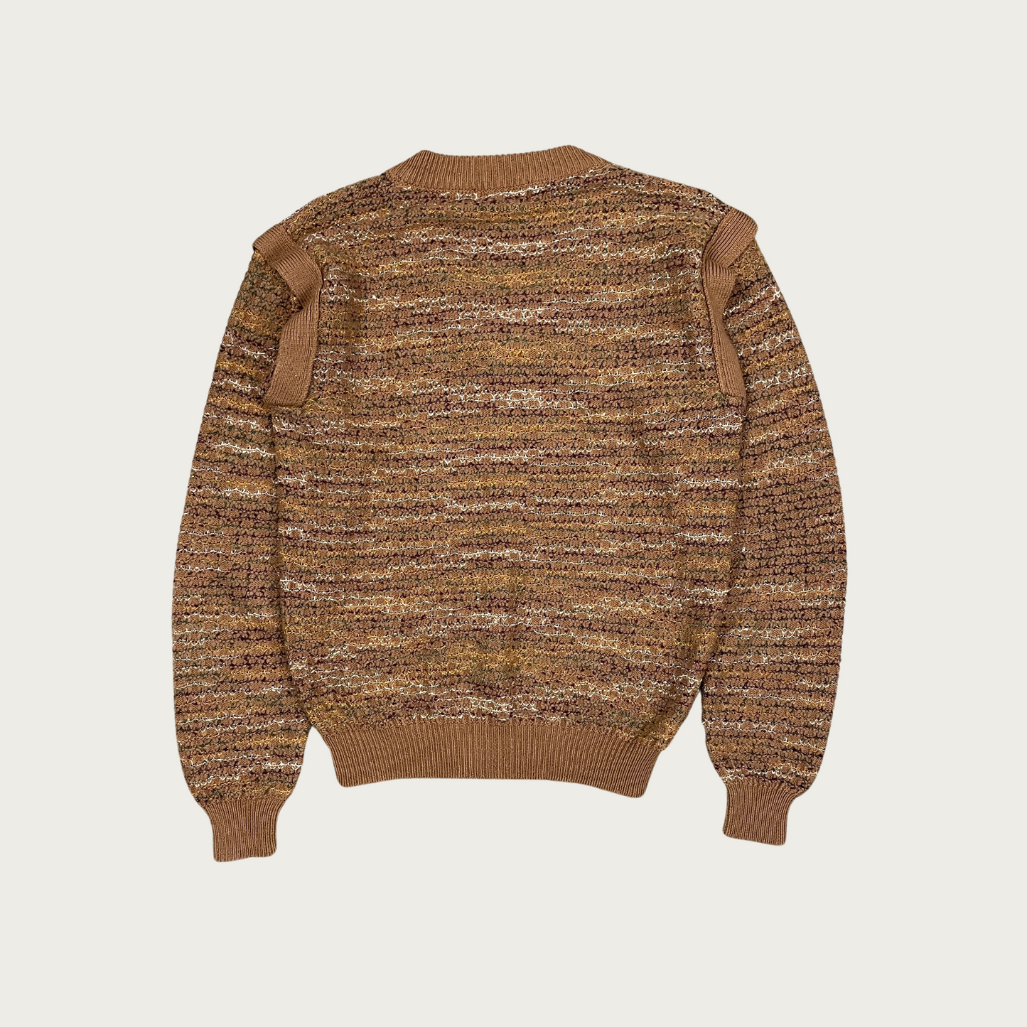 (M) Brown Boucle Knit Sweater