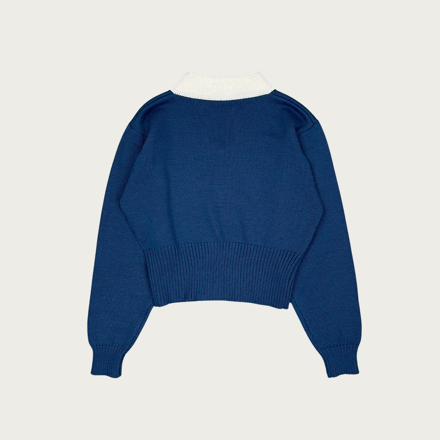 (M) Navy Blue Cropped Sweater