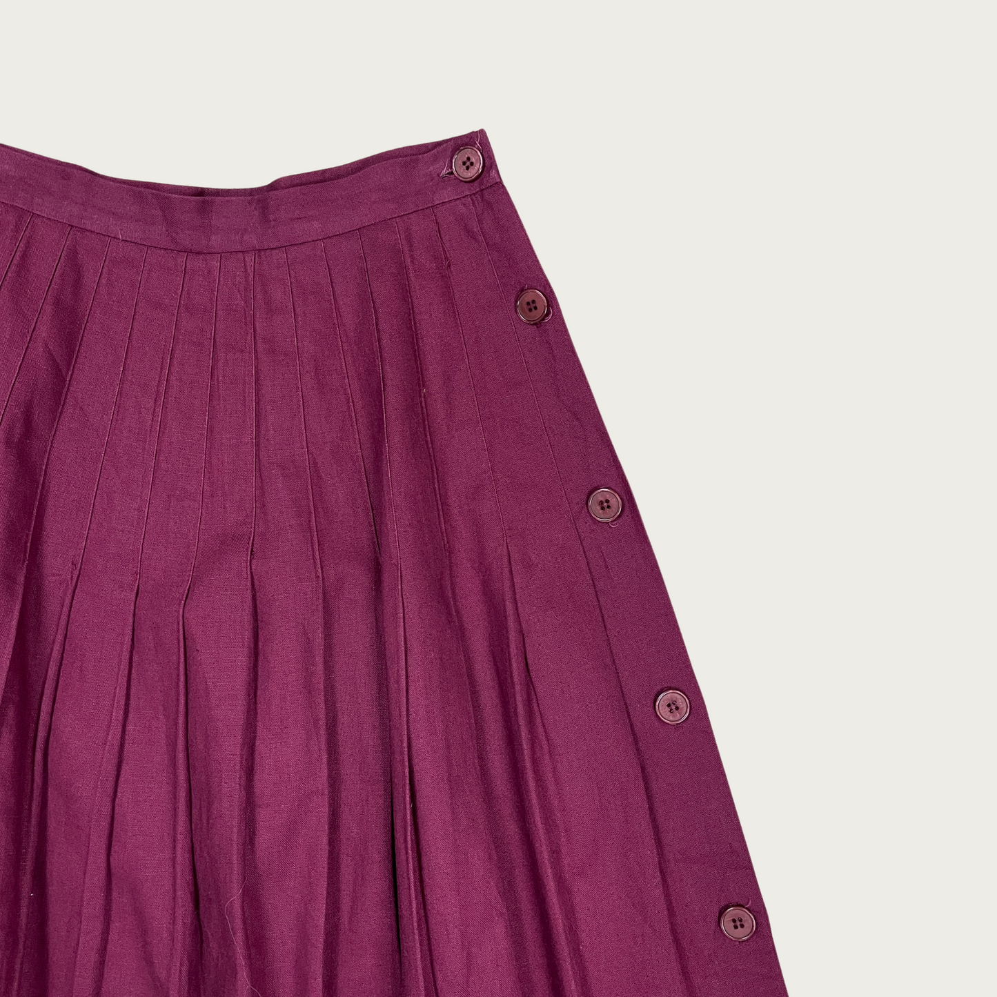 (24") Burgundy Pleated Midi Skirt