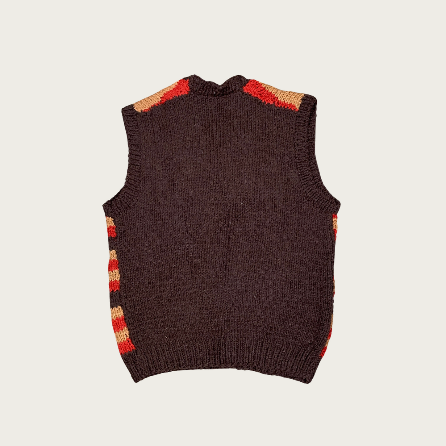 (XS) Striped Knit Sweater Vest