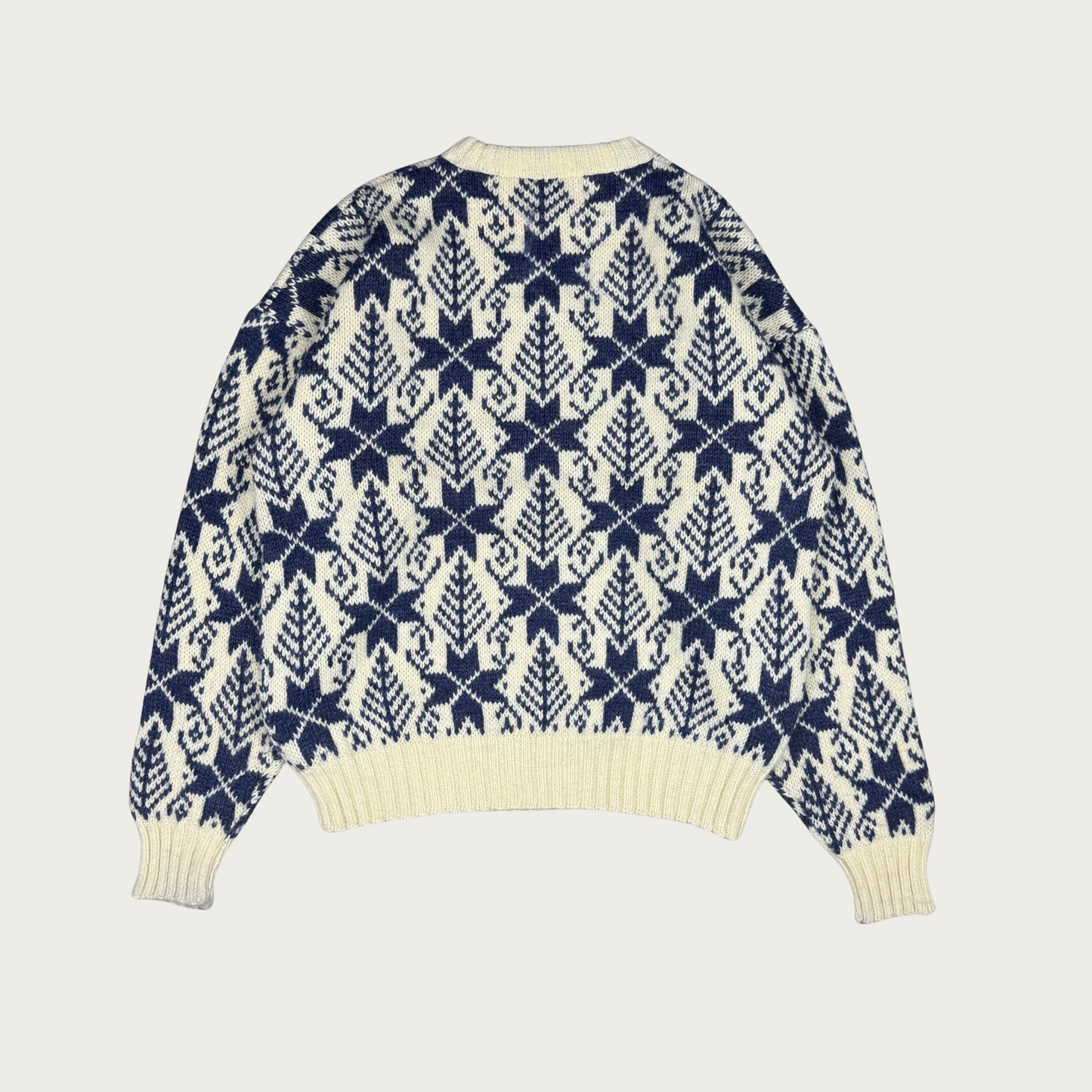 (L) 80s L.L. Bean High Trek Snowflake Sweater